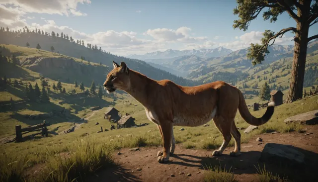 Легендарная пума в Red Dead Redemption 2: Где найти легендарную пуму «Ивуд Хилл»